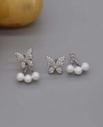 Butterfly Pearl Korean Earrings
