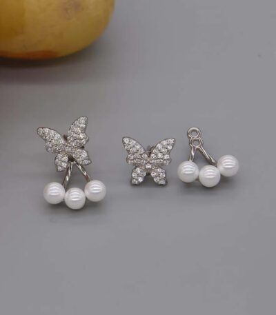 Butterfly Pearl Korean Earrings