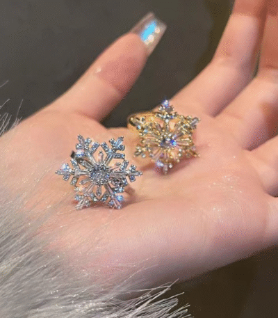 Sparkling Flower Rotating Ring