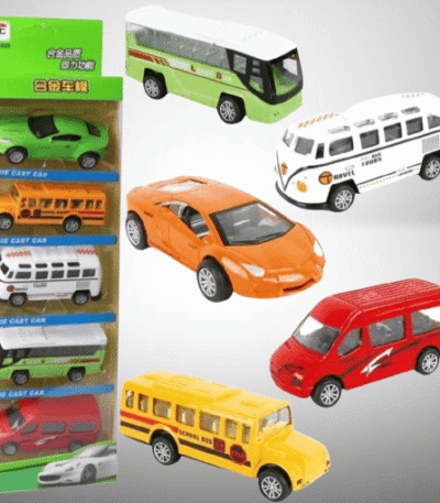 Die-Cast Car & Bus Set