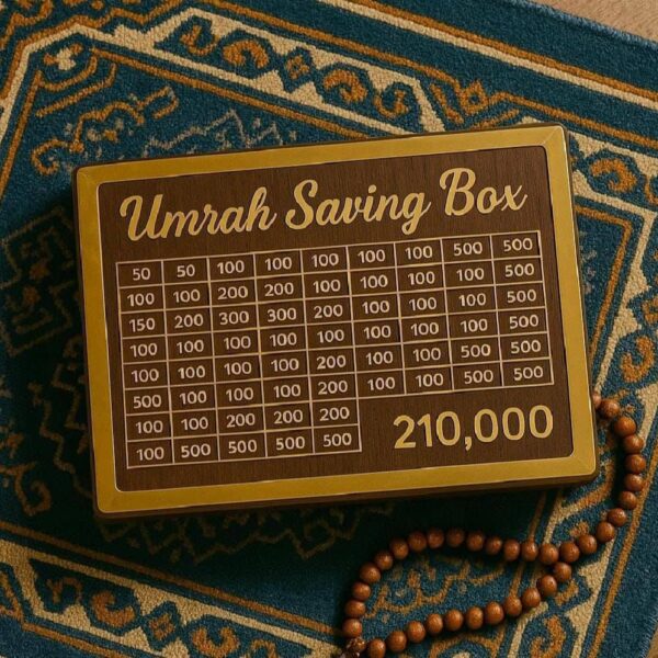 Wooden Umrah Saving Box