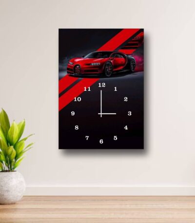 Best Price Sports Car Wooden Frame Wall Clock in Pakistan